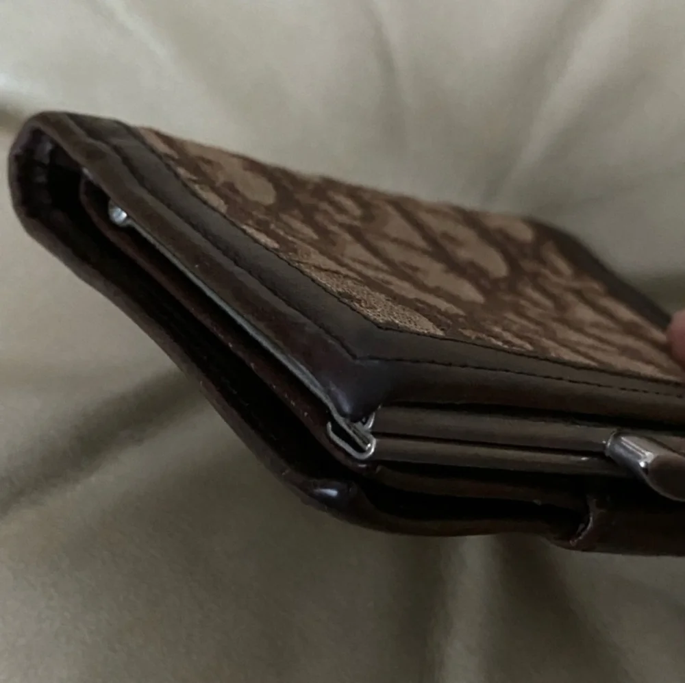 Authentic (COA) Vintage Christian Dior Trotter Wallet Kiss Lock with Dust Bag